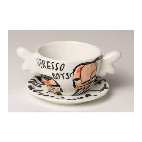 Tasse et soucoupe blanche de selwyn senatori -ST00506