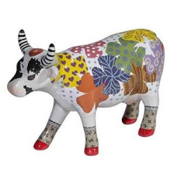 Animaux de la ferme Vache lucky star CowParade céramique taille M