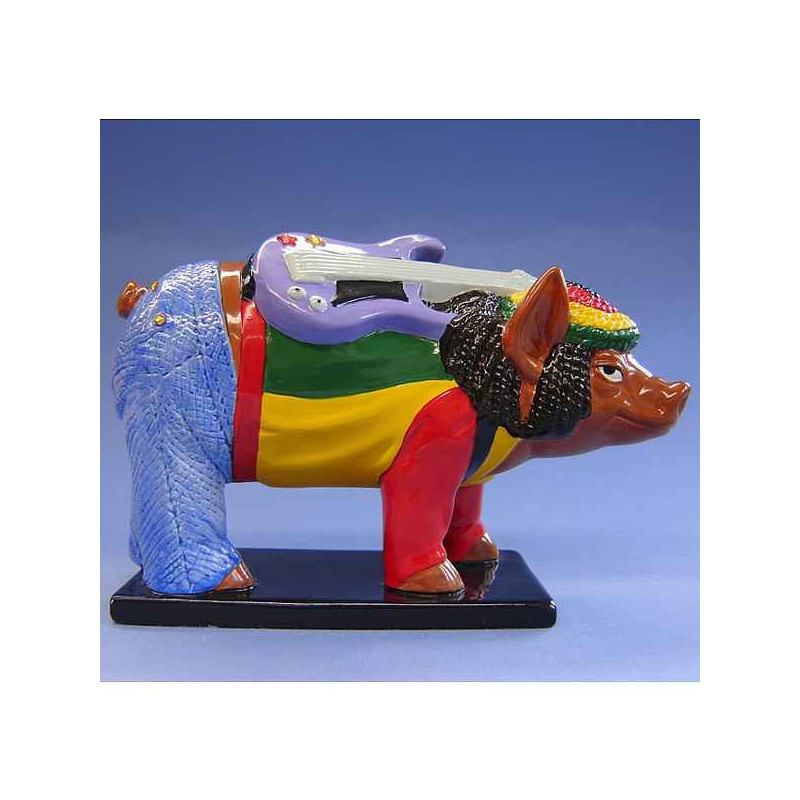 Figurine Cochon Party Piggies Reggea -PAP18