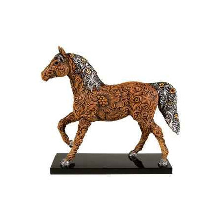 Figurine Cheval Painted Ponies Carved in History  -PO12296