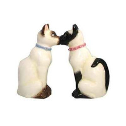 Figurine chats siamois Sel et Poivre -MW93467
