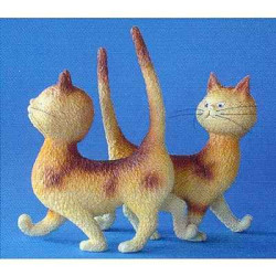 Animaux-Bois-Animaux-Bronzes.com propose Chat Dubout Zut la même robe -DUB32 (2)