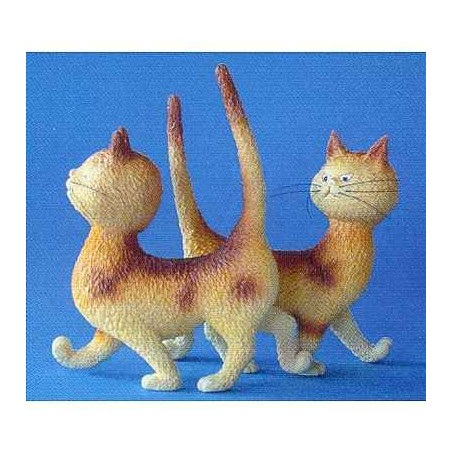 Animaux-Bois-Animaux-Bronzes.com propose Chat Dubout Zut la même robe -DUB32