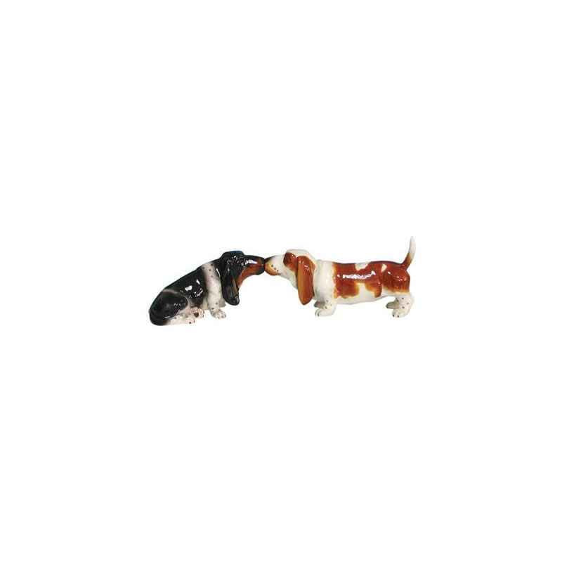 Figurine basset hound Sel et Poivre -MW93426