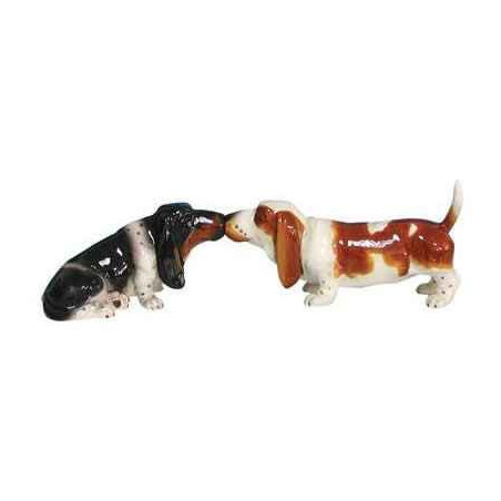 Figurine basset hound Sel et Poivre -MW93426