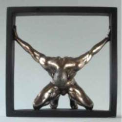 Dy talk kneeling man framed Parastone -WU75777
