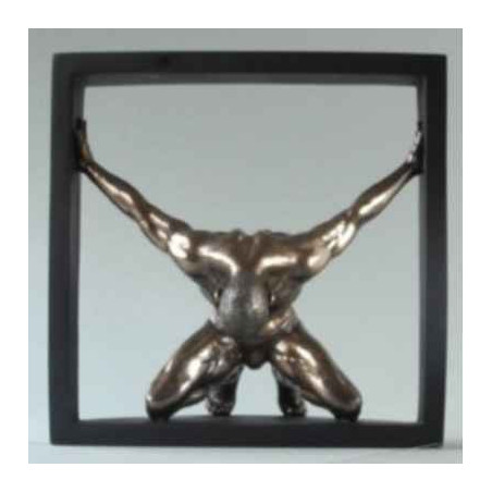 Dy talk kneeling man framed Parastone -WU75777