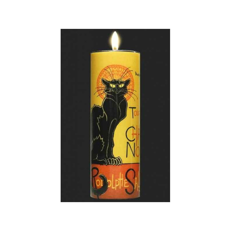 Animaux-Bois-Animaux-Bronzes.com propose Photophore art le Chat noir de steinlen 3dMouseion -TC13ST