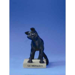 Animaux-Bois-Animaux-Bronzes.com propose Chat -le Chat domestique la mefiance (petit)e cd16