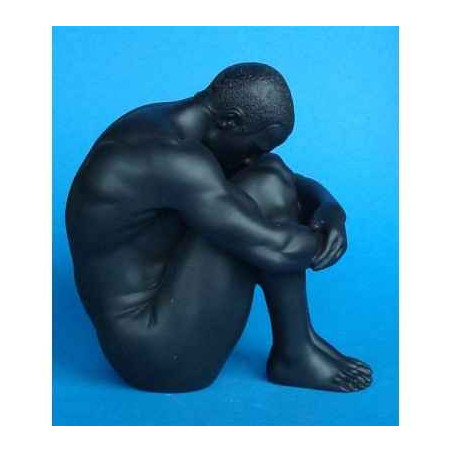 Figurine body talk  - homme sitting black   - bt23