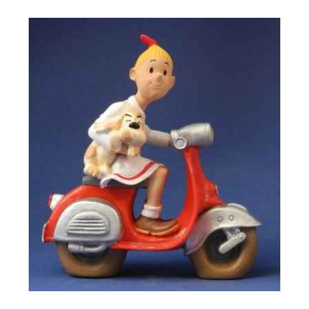 Figurine wiske op scooter de suske & wiske -SW119
