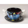 Tasse et soucoupe noire de selwyn senatori -ST00507