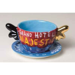 Tasse et soucoupe bleue de selwyn senatori -ST00508