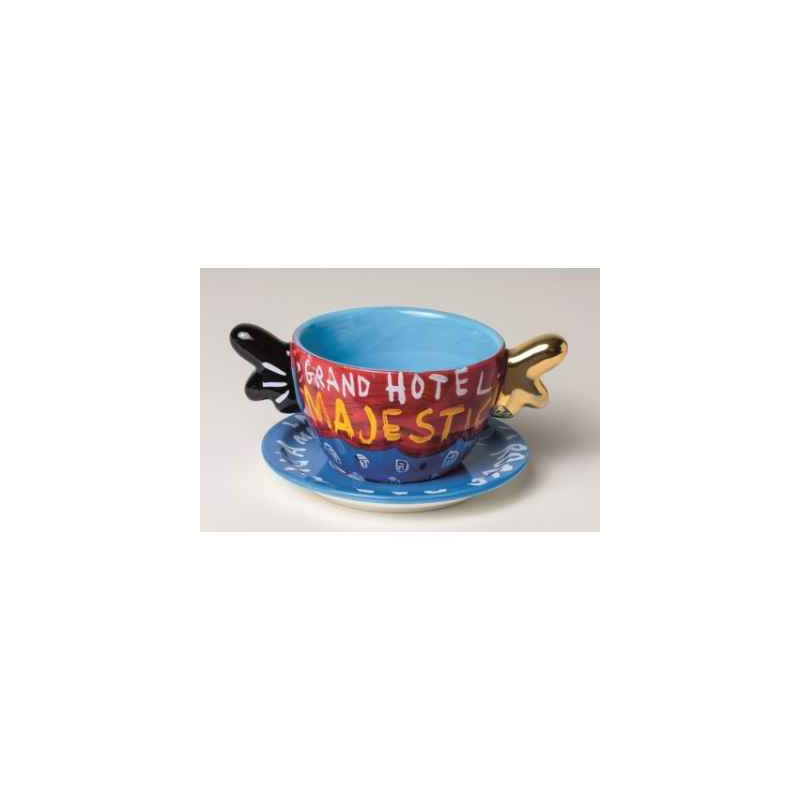 Tasse et soucoupe bleue de selwyn senatori -ST00508