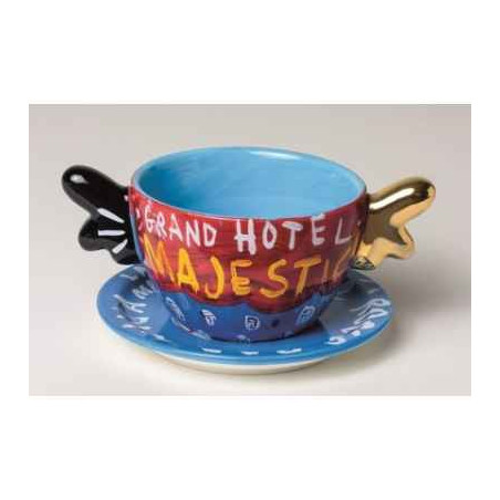 Tasse et soucoupe bleue de selwyn senatori -ST00508