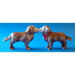 Animaux-Bois-Animaux-Bronzes propose sel et poivre golden retreivers   mw93904