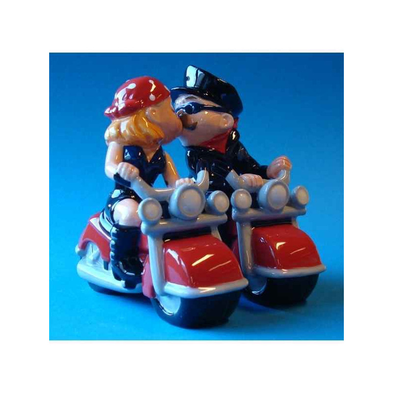 Figurine sel et poivre  - bikers    - mw93912