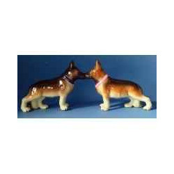 Animaux-Bois-Animaux-Bronzes propose sel et poivre bergers allemands mw93946