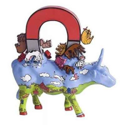Animaux de la ferme Vache animal magnetism CowParade céramique taille M