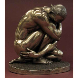 Figurine body talk  - man squating large   - wu74992