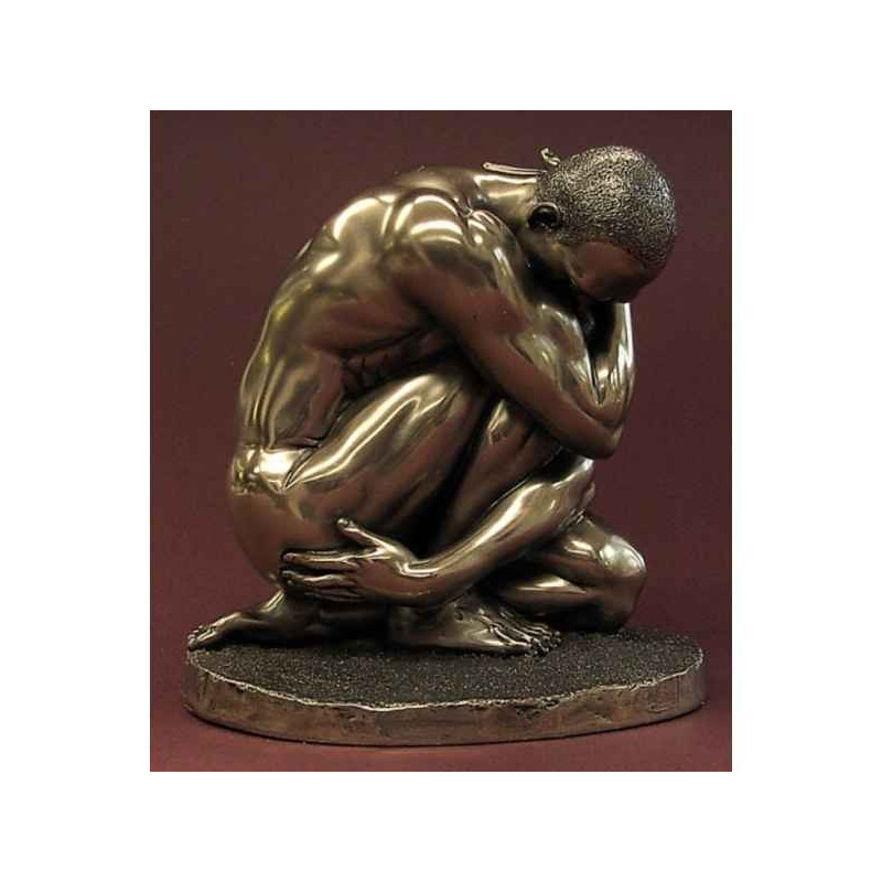 Figurine body talk  - man squating large   - wu74992