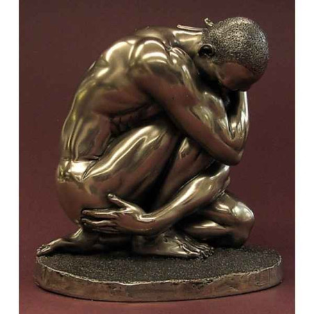 Figurine body talk  - man squating large   - wu74992