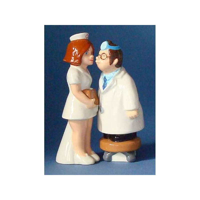 Figurine sel et poivre  - docteur et infirmière  - mw93950
