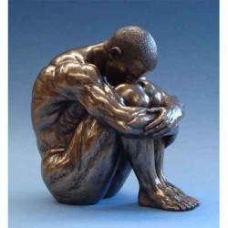 Figurine body talk  - sitting man large   - bt50