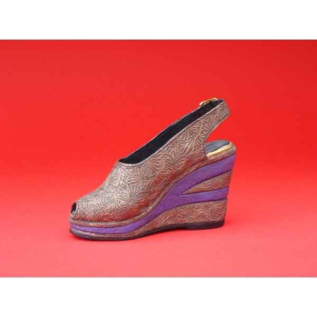 Figurine chaussure miniature collection just the right shoe 1942  -golden leaf flora de oro  - rs25098