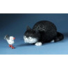 Animaux-Bois-Animaux-Bronzes.com propose Chat Dubout atrappe moi /got you -DUB66
