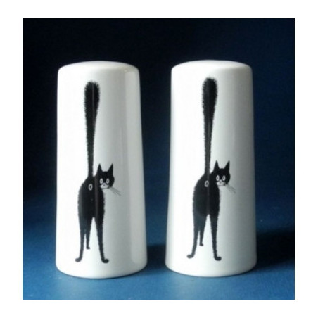 Animaux-Bois-Animaux-Bronzes.com propose Chat Sel et poivre cyl,le troisieme oeil10cm Dubout -DUB108
