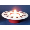 Animaux-Bois-Animaux-Bronzes.com propose Chat Dubout porte-bougie plat h.3cm 0.11-alignement -DUB116