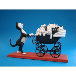 Animaux-Bois-Animaux-Bronzes.com propose Chat le landau Dubout -DUB 25