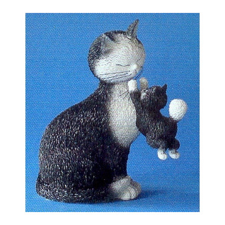 Animaux-Bois-Animaux-Bronzes.com propose Chat Dubout Les jours heureux -DUB33