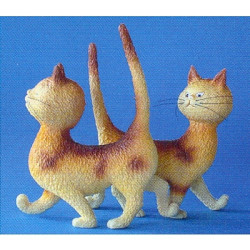 Animaux-Bois-Animaux-Bronzes.com propose Chat Dubout Zut la même robe -DUB32