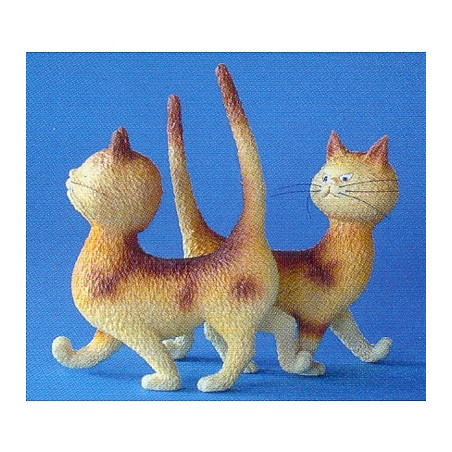 Animaux-Bois-Animaux-Bronzes.com propose Chat Dubout Zut la même robe -DUB32