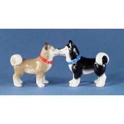 Animaux-Bois-Animaux-Bronzes propose Huskies Poivre et Sel MW93930