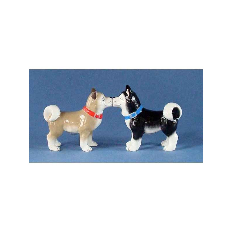 Animaux-Bois-Animaux-Bronzes propose Huskies Poivre et Sel MW93930