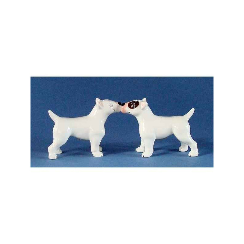 Animaux-Bois-Animaux-Bronzes propose miniature Bull Terriers Poivre et Sel MW93932