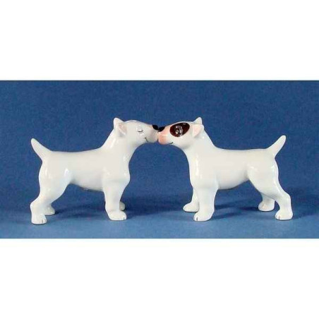 Animaux-Bois-Animaux-Bronzes propose miniature Bull Terriers Poivre et Sel MW93932