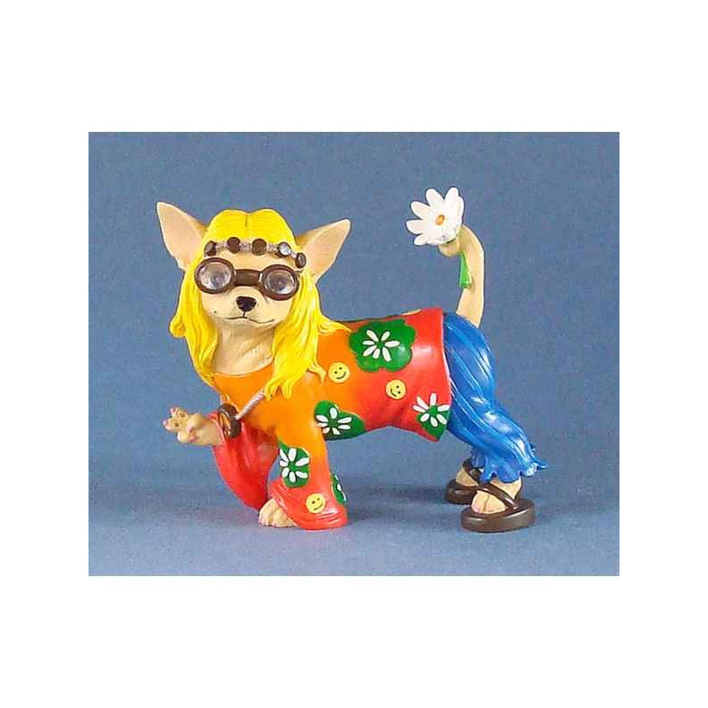 Figurine Chien Chihuahua Fleur 13383