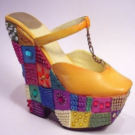 Figurine chaussure miniature collection just the right shoe checkered past  - rs25349