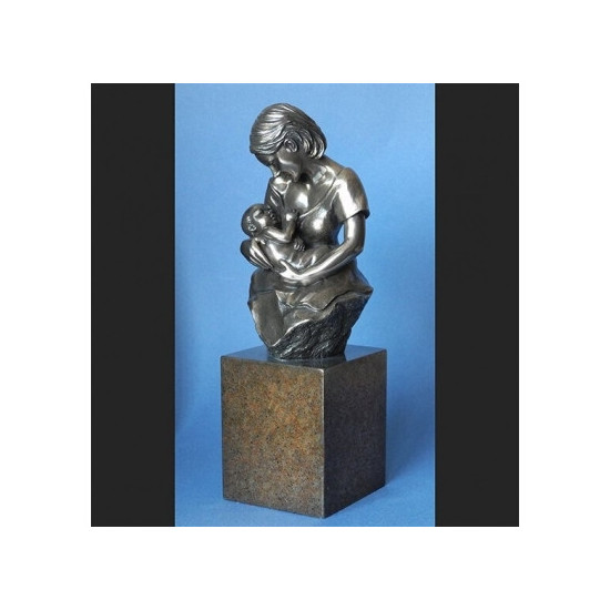 Statuette Body talk maternité femme et son enfant dévotion -WU09604