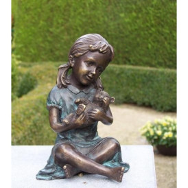 Fille avec petit ours -AN0804BRW-V