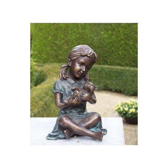 Fille avec petit ours -AN0804BRW-V