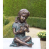 Fille avec petit ours -AN0804BRW-V