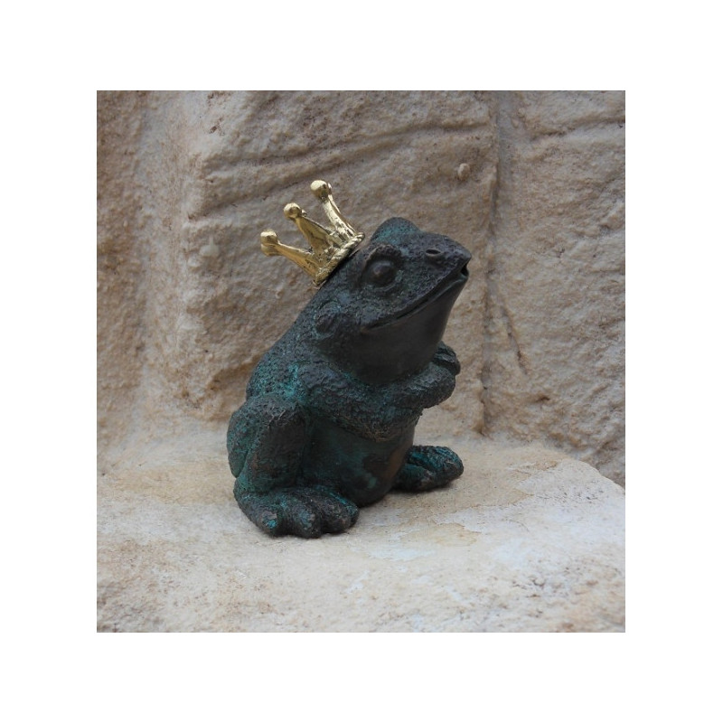Petit grenouille mains devant fontaine -AN1119BR-V-F