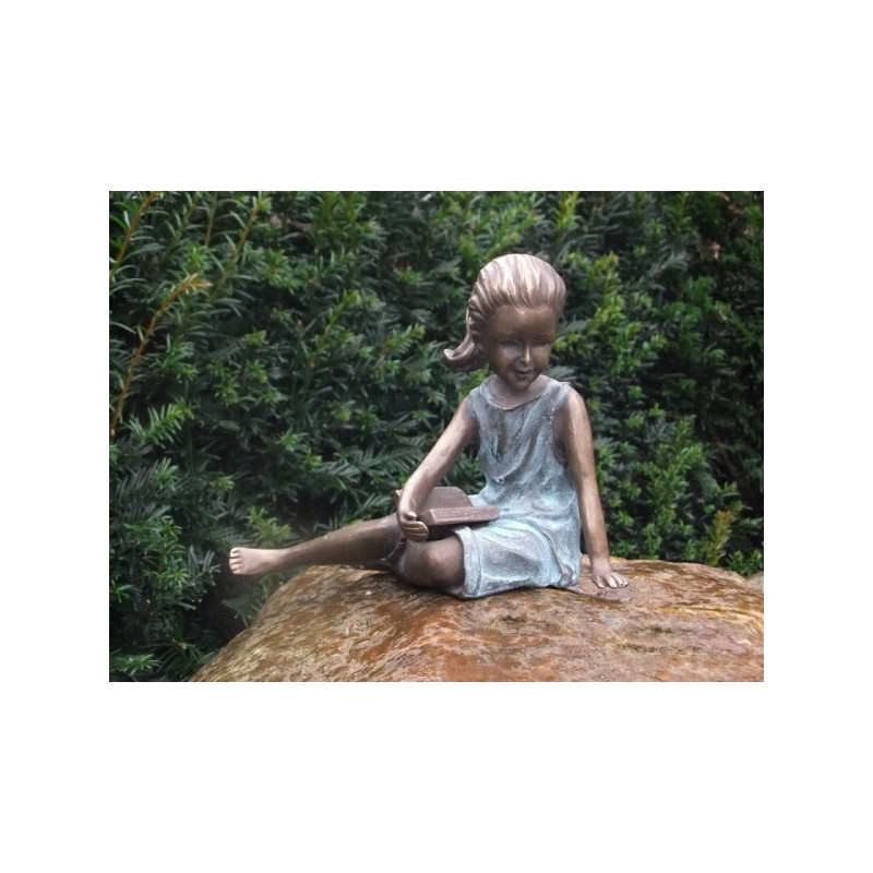 Fille lisant assise -AN1772BRW-V