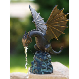 Dragon sur roc / fontaine -AN1817BRW-DB-F