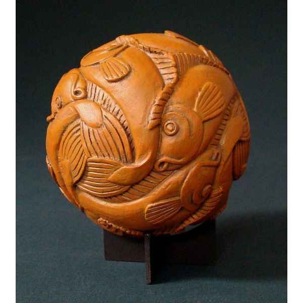 Figurine art mouseion escher bol met vissen, 1940  esc04 3dMouseion